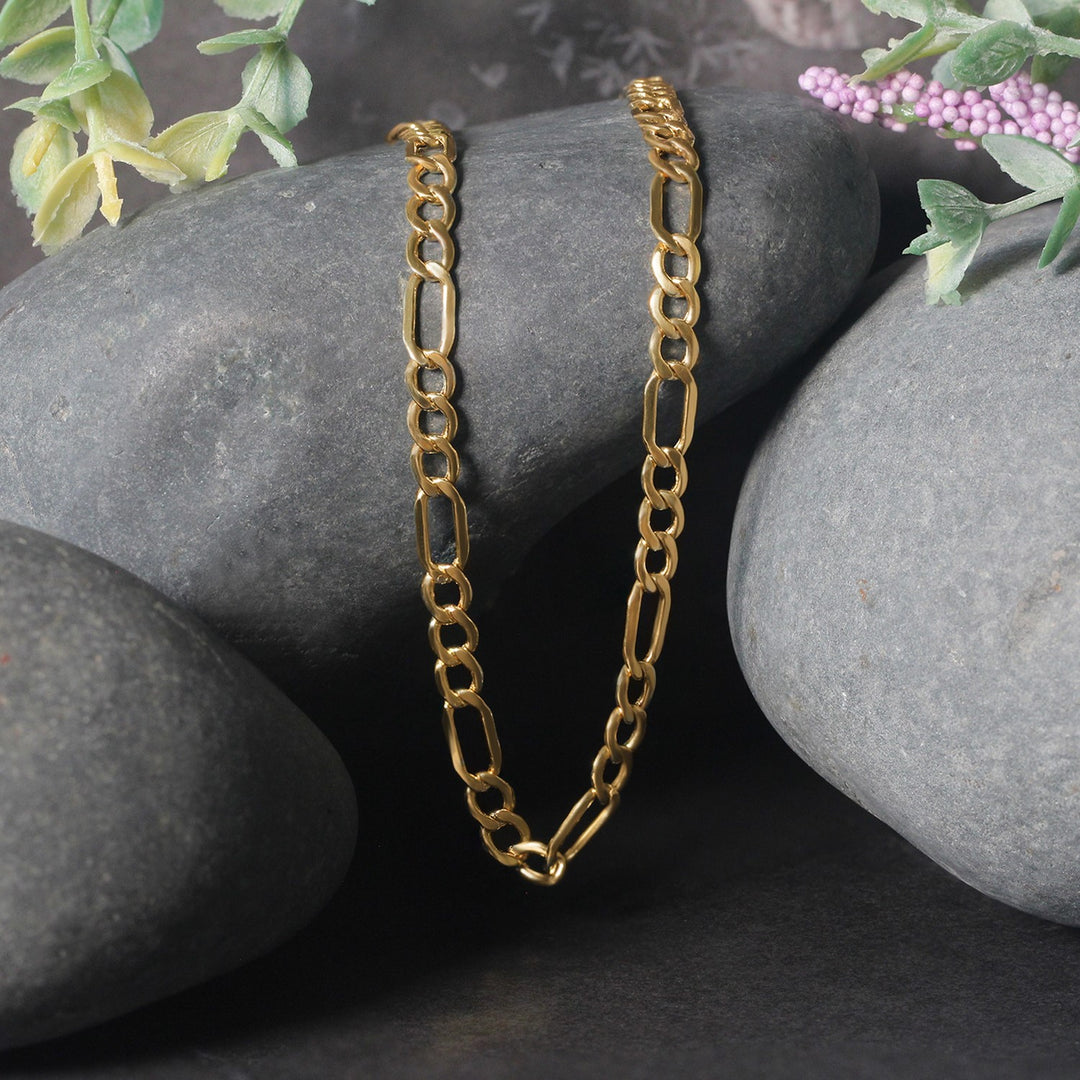 14k Yellow Gold Lite Figaro Chain (4.70 mm)