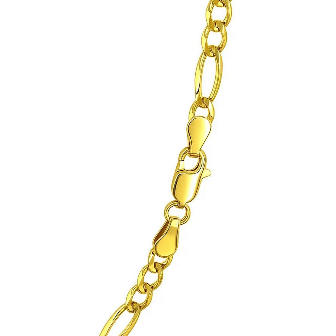 14k Yellow Gold Solid Figaro Chain (4.50 mm)