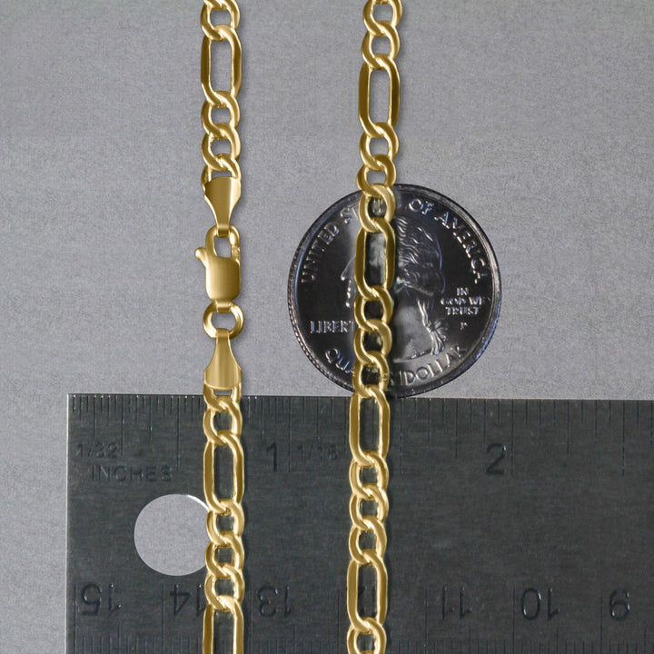 10k Yellow Gold Lite Figaro Chain (4.70 mm)
