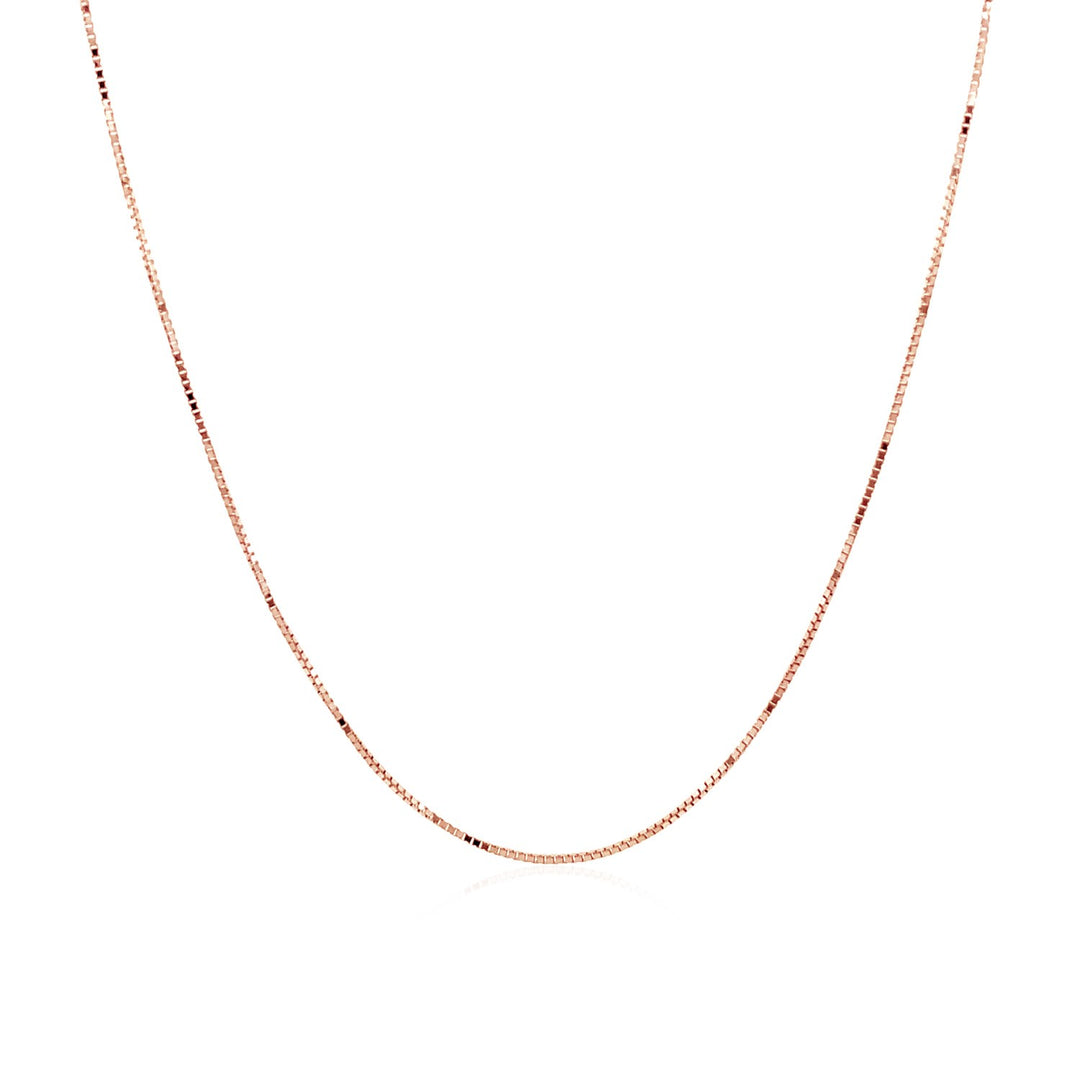 14k Rose Gold Classic Box Chain 0.6mm