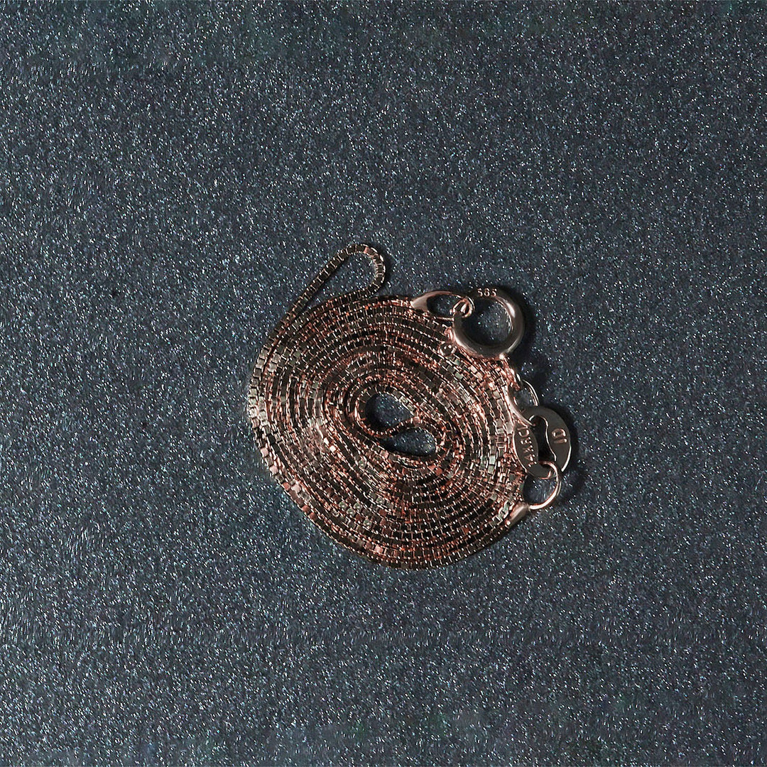 14k Rose Gold Classic Box Chain 0.60 mm