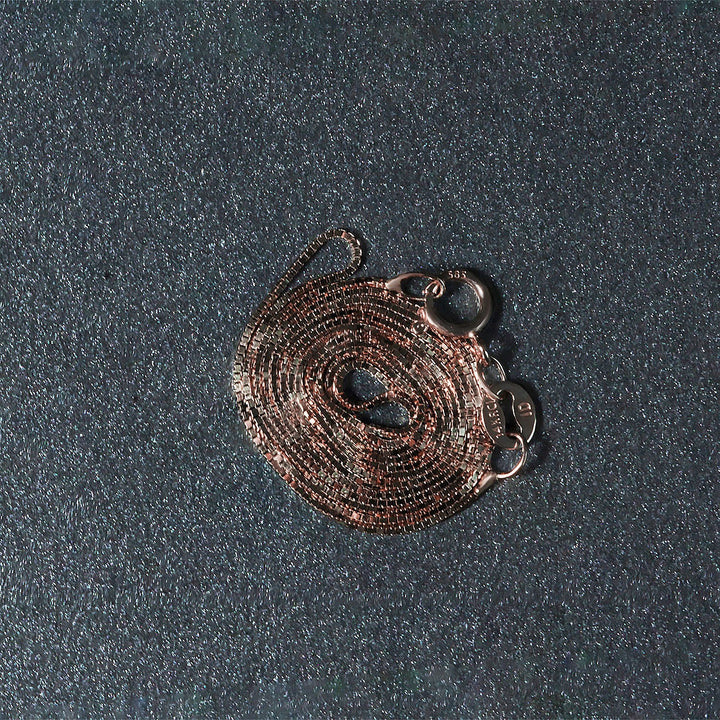 14k Rose Gold Classic Box Chain 0.60 mm