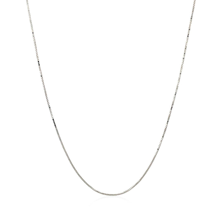 14k White Gold Classic Box Chain (0.45 mm)