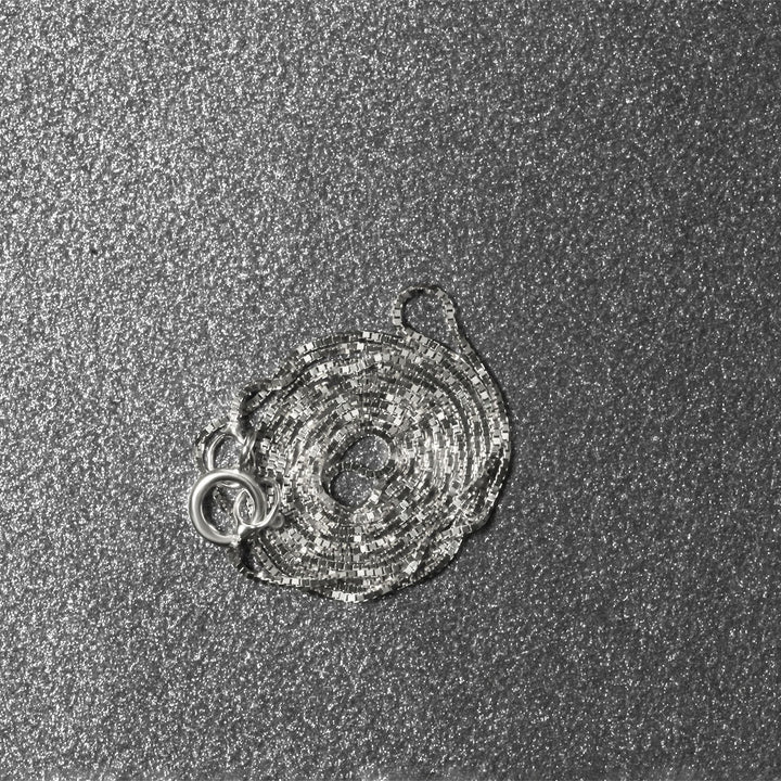 14k White Gold Classic Box Chain (0.45 mm)