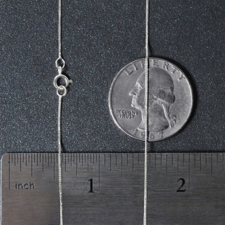 14k White Gold Classic Box Chain (0.45 mm)