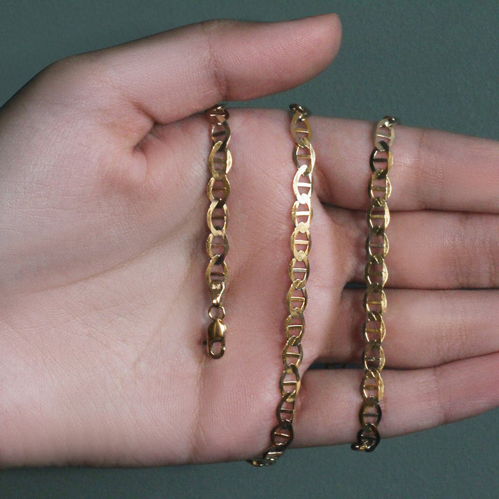 10k Yellow Gold Mariner Link Chain (5.10 mm)