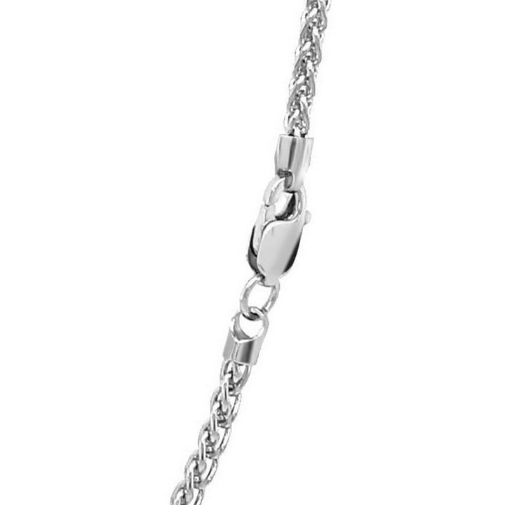 14k White Gold Round Wheat Chain (2.1 mm)