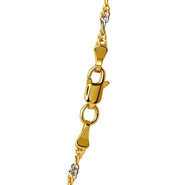 14k Two-Tone Gold Singapore Chain (2.50 mm)