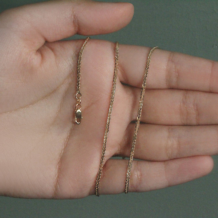 14k Yellow Gold Square Wheat Chain (1.80 mm)