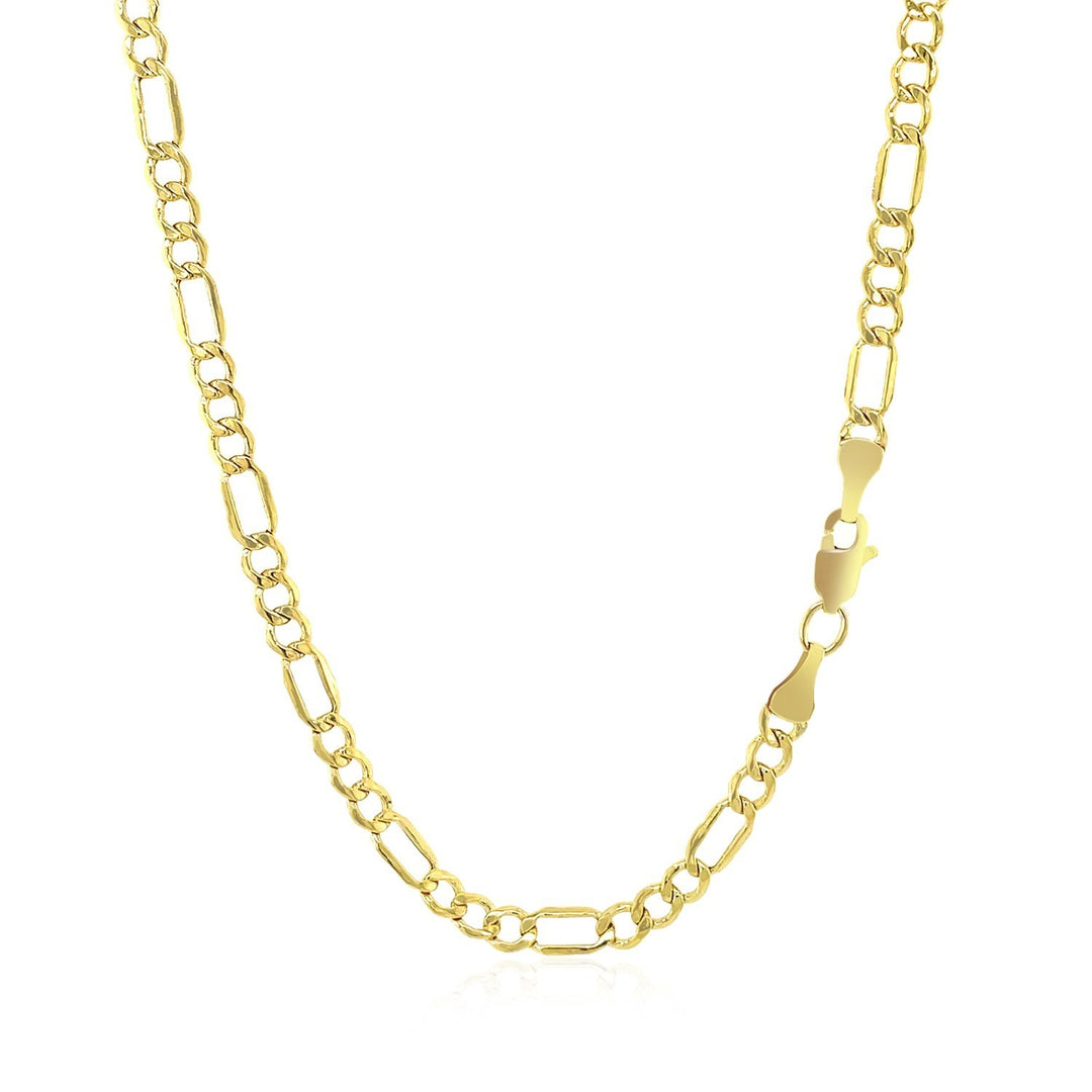 10k Yellow Gold Lite Figaro Chain (3.70 mm)