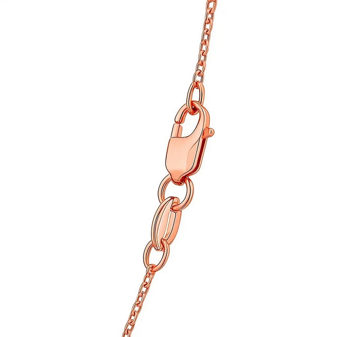 Diamond Cut Cable Link Chain in Rose Gold (0.87 mm)