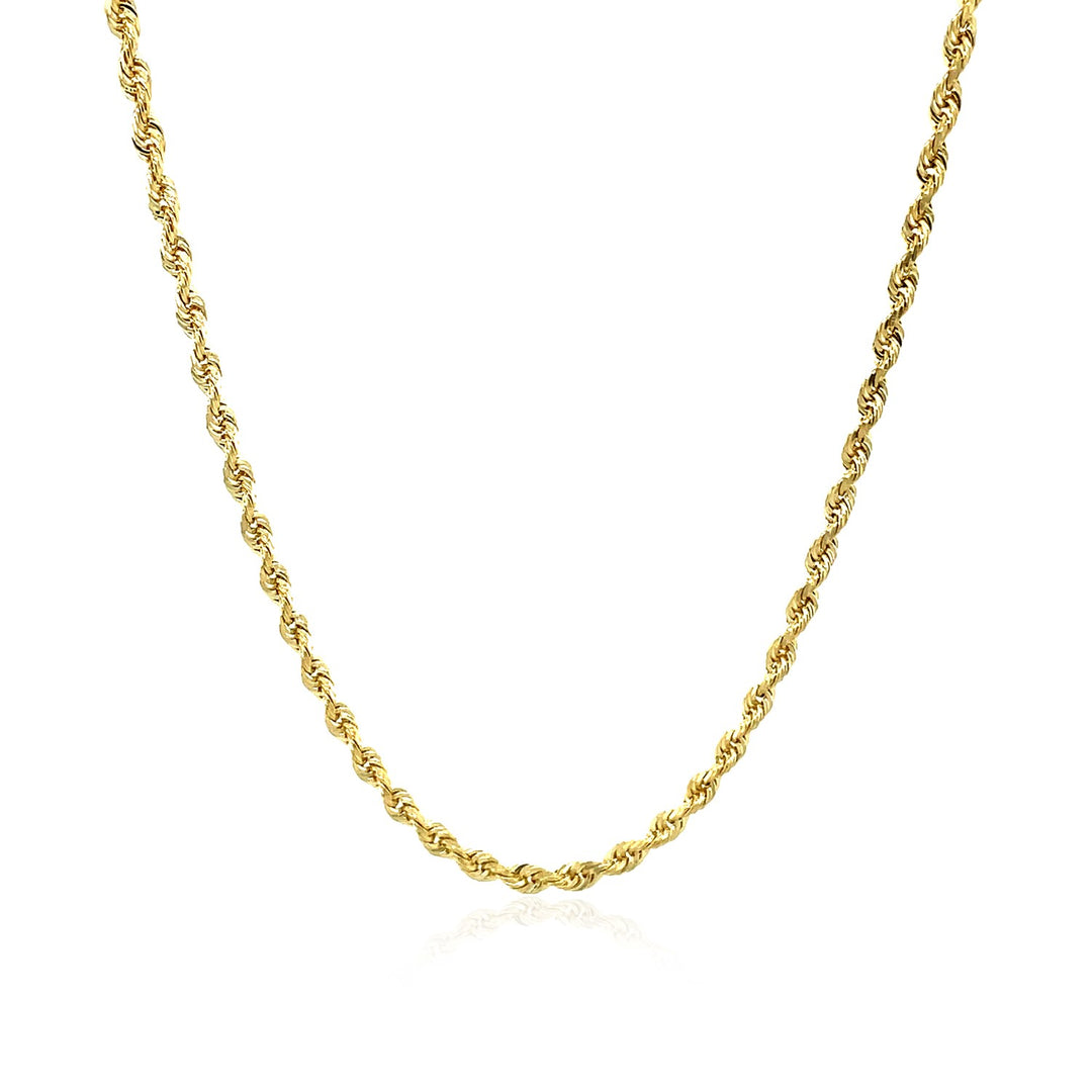 10k Yellow Gold Solid Diamond Cut Rope Chain (2.50 mm)