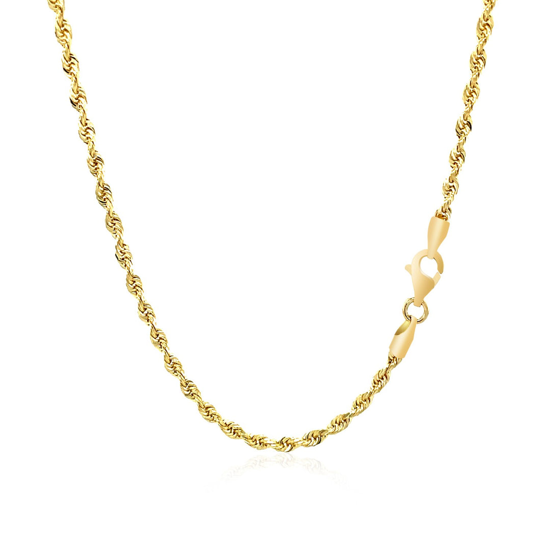 10k Yellow Gold Solid Diamond Cut Rope Chain (2.50 mm)