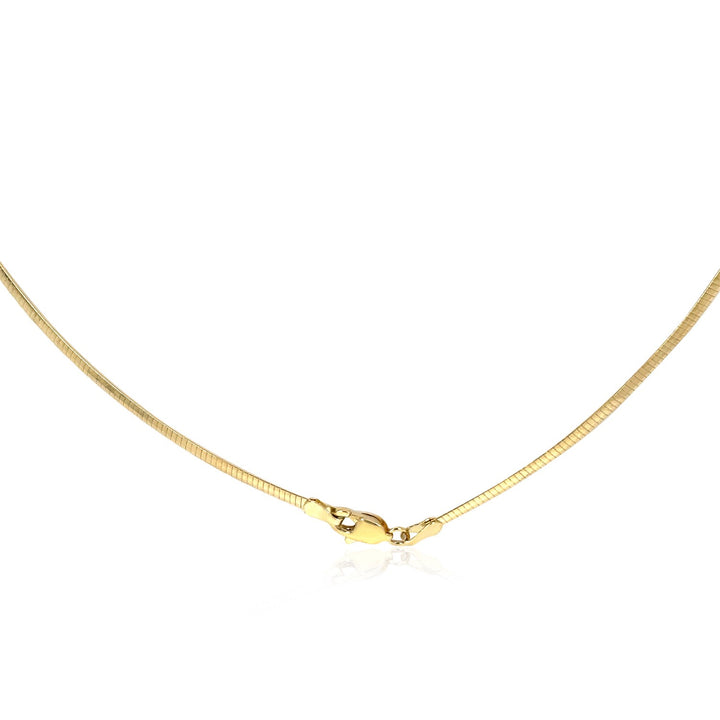 14k Yellow Gold Classic Omega Style Necklace (2.00 mm)