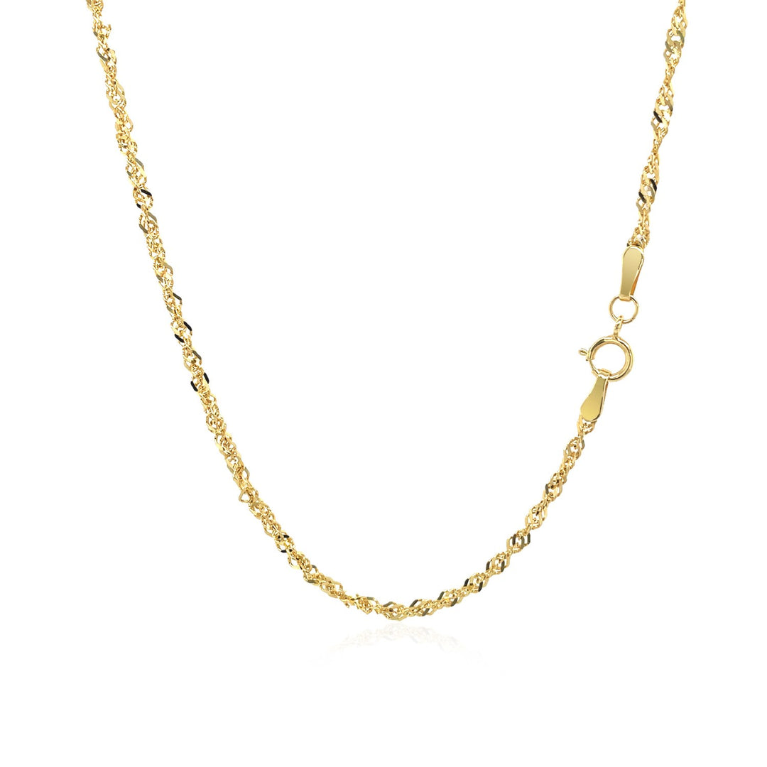 14k Yellow Gold Singapore Chain (1.80 mm)