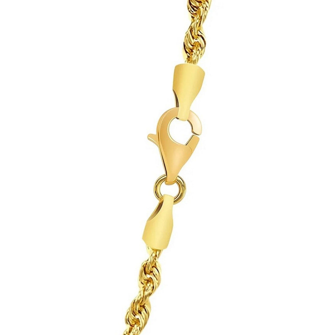 14k Yellow Gold Solid Diamond Cut Rope Chain (4.00 mm)