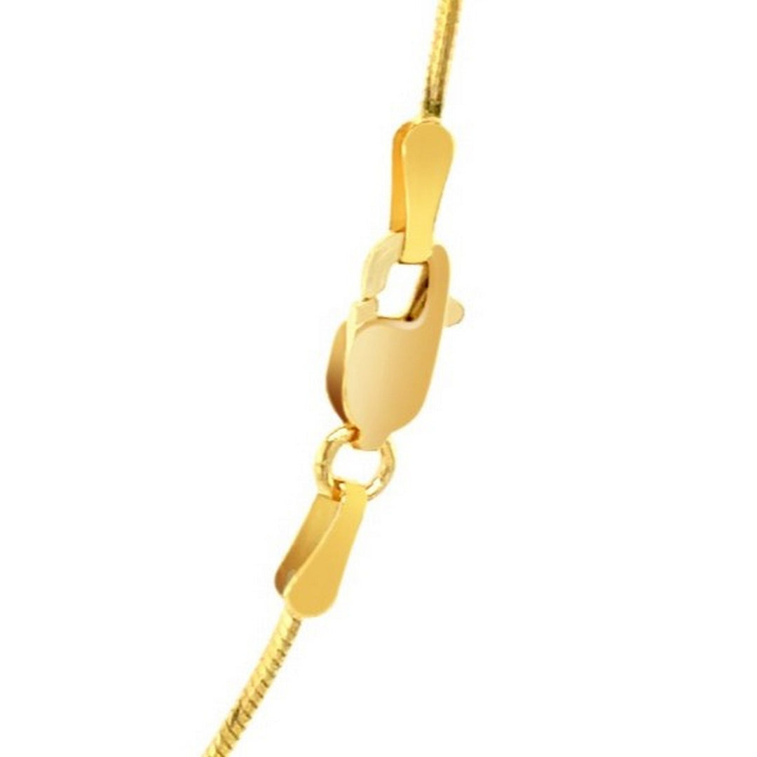 14k Yellow Gold Octagonal Shiny Snake Chain (0.85 mm)