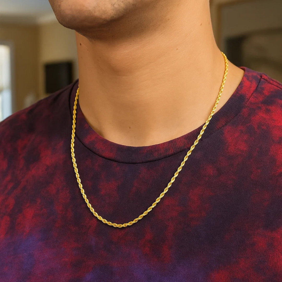 14k Yellow Gold Solid Rope Chain (3.00 mm)