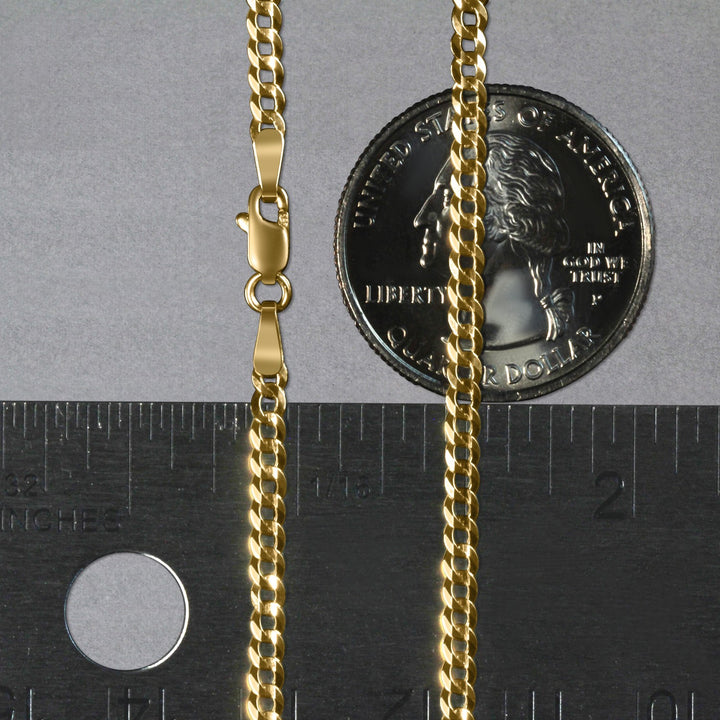 10k Yellow Gold Curb Chain (2.60 mm)