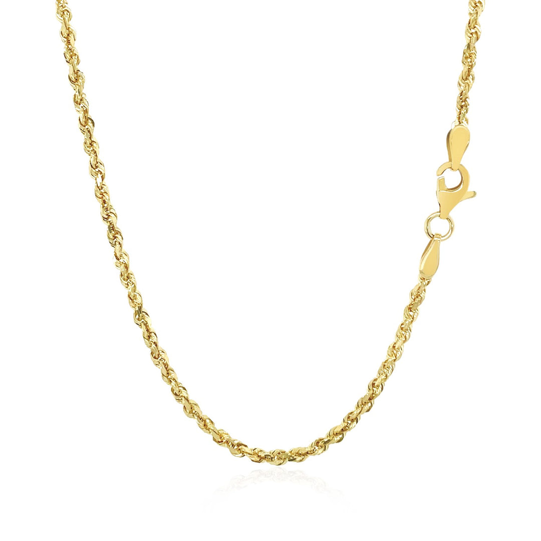 10k Yellow Gold Solid Diamond Cut Rope Chain (2.00 mm)