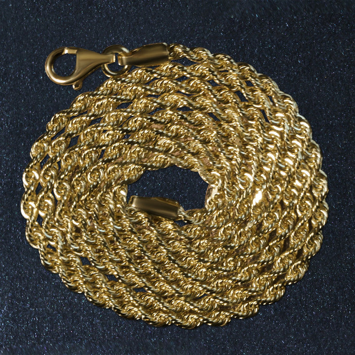 10k Yellow Gold Solid Diamond Cut Rope Chain (2.00 mm)