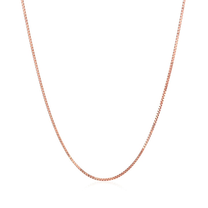 14k Rose Gold Classic Box Chain (0.73 mm)