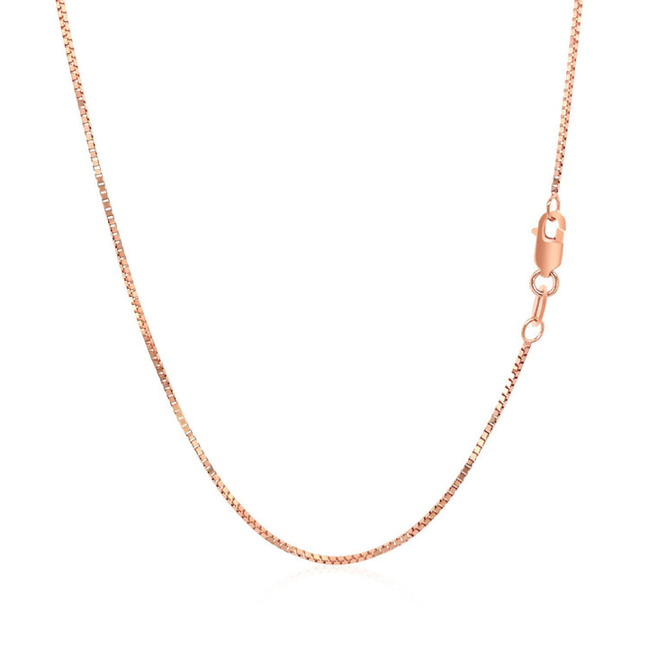 14k Rose Gold Classic Box Chain (0.73 mm)