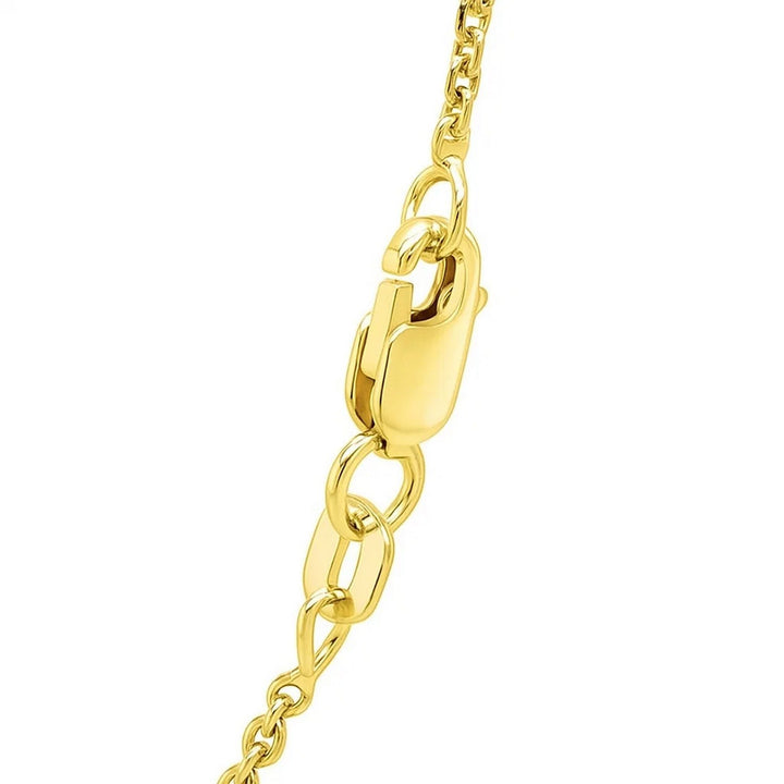 14k Yellow Gold Diamond Cut Cable Link Chain (1.30 mm)