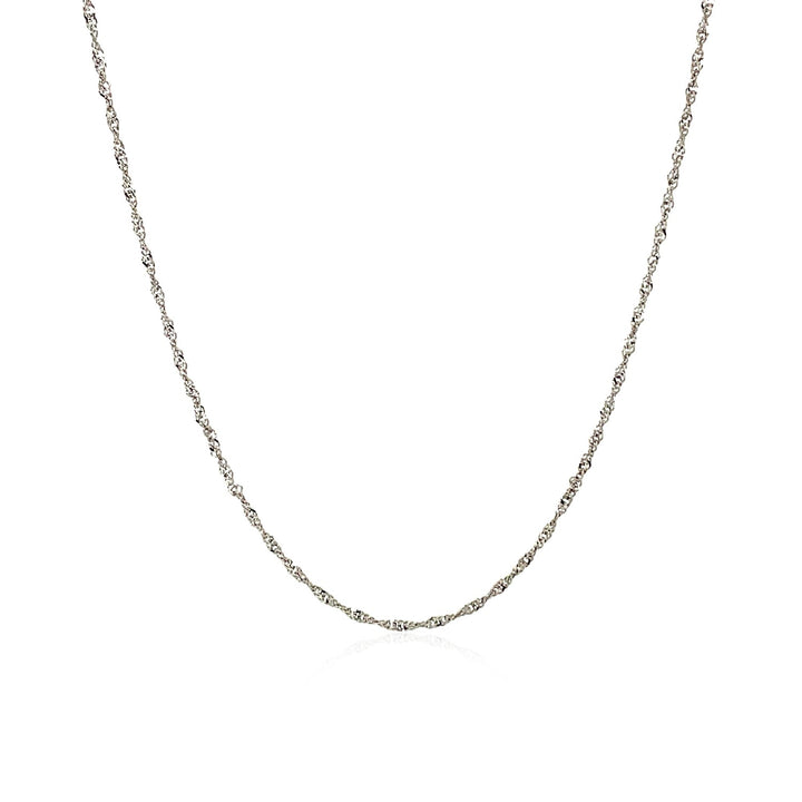 10k White Gold Singapore Chain  (1.10 mm)