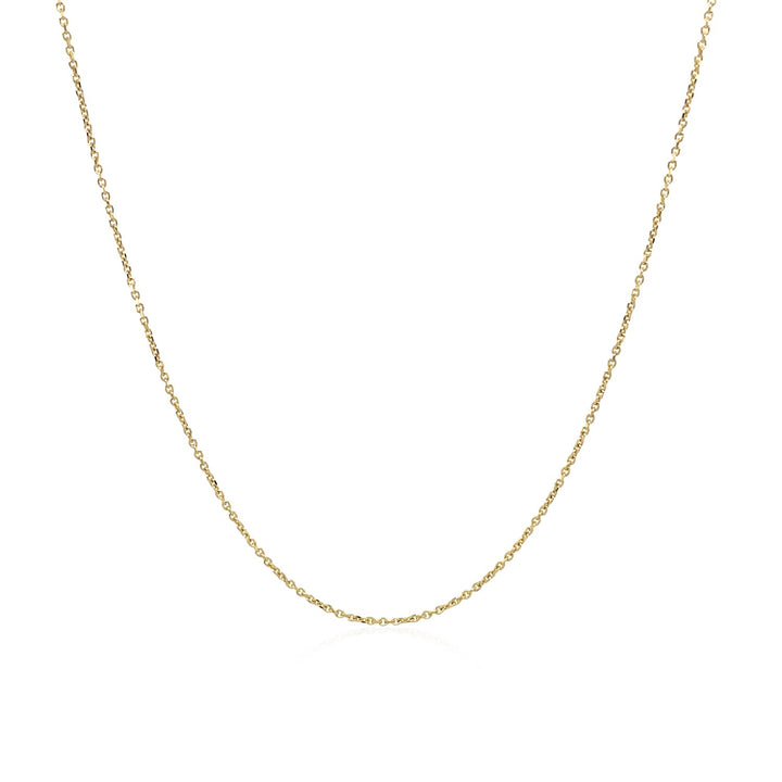 14k Yellow Gold Cable Link Chain (0.50 mm)