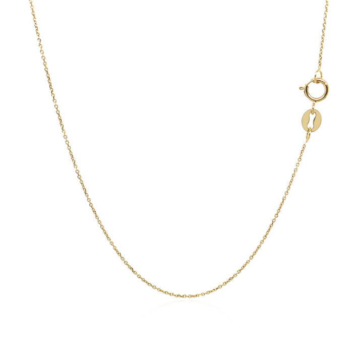 14k Yellow Gold Cable Link Chain (0.50 mm)