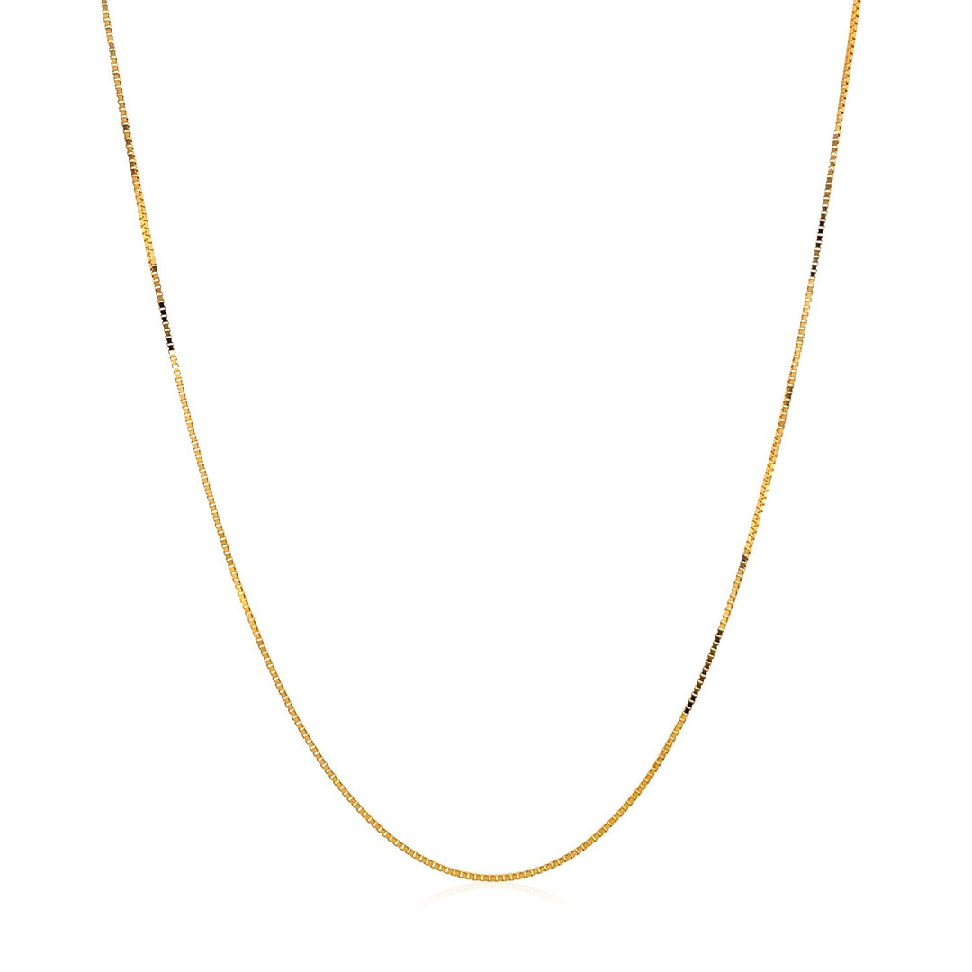 14k Yellow Gold Classic Box Chain (0.45 mm)