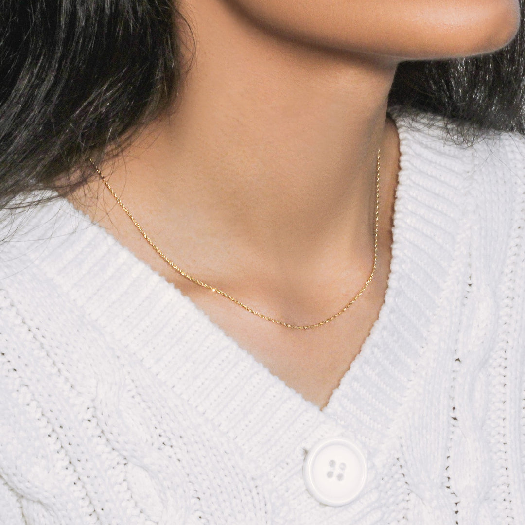 10k Yellow Gold Singapore Chain (1.10 mm)