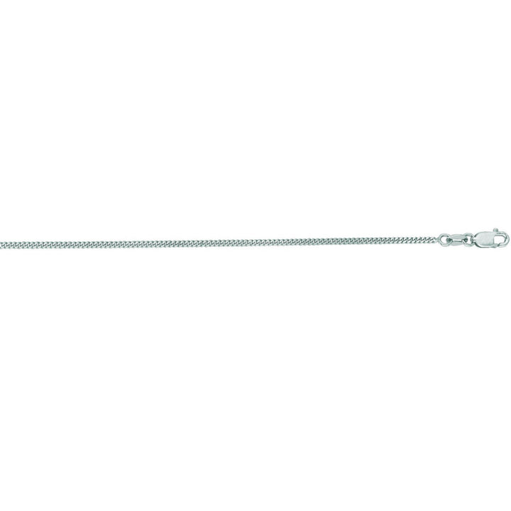 14k White Gold Gourmette Chain (1.40 mm)