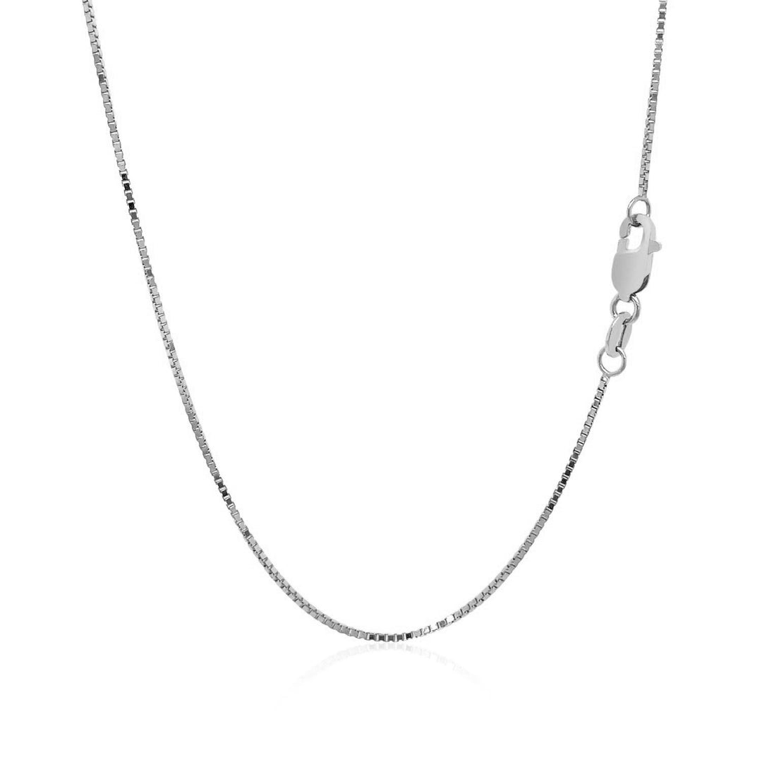 18k White Gold Box Chain 0.8mm (0.78 mm)