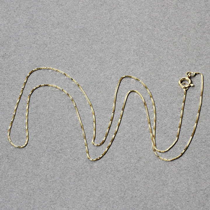 10k Yellow Gold Classic Box Chain (0.45 mm)