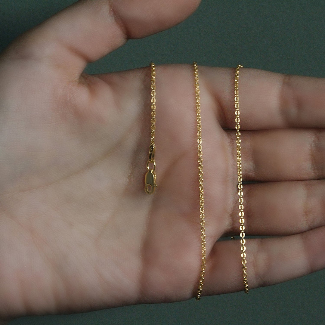 14k Yellow Gold Forsantina Lite Cable Link Chain (1.50 mm)