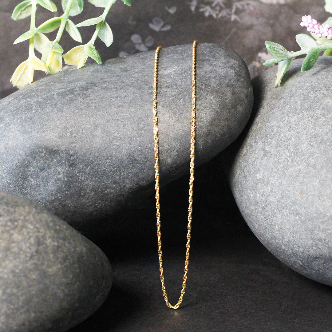 14k Yellow Gold Singapore Chain (1.10 mm)