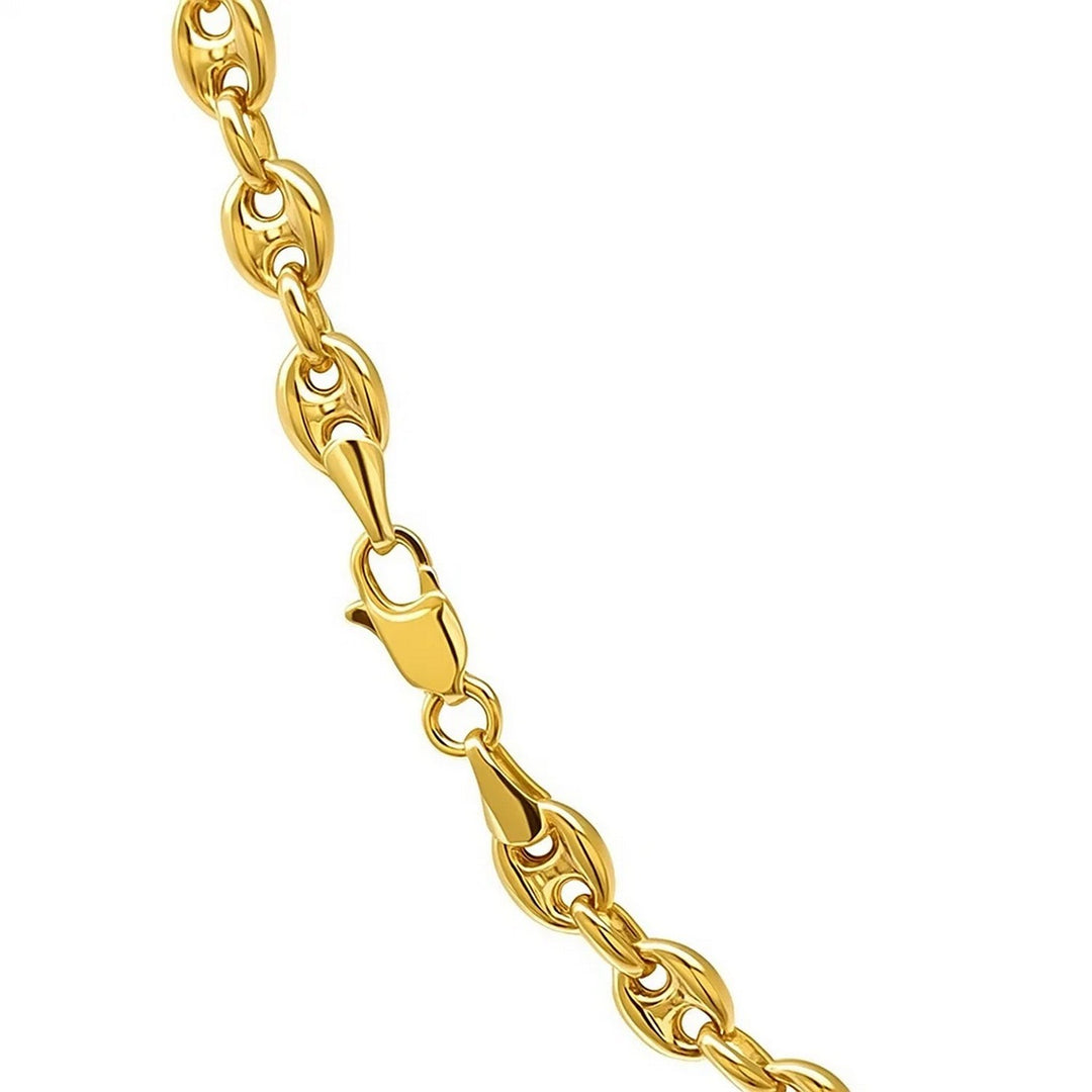 14k Yellow Gold Puffed Mariner Link Chain (6.80 mm)