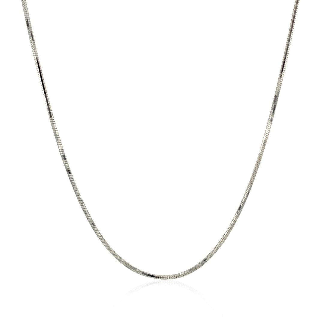 14k White Gold Adjustable Snake Chain (0.80 mm)