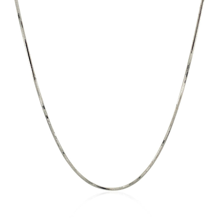 14k White Gold Adjustable Snake Chain (0.80 mm)