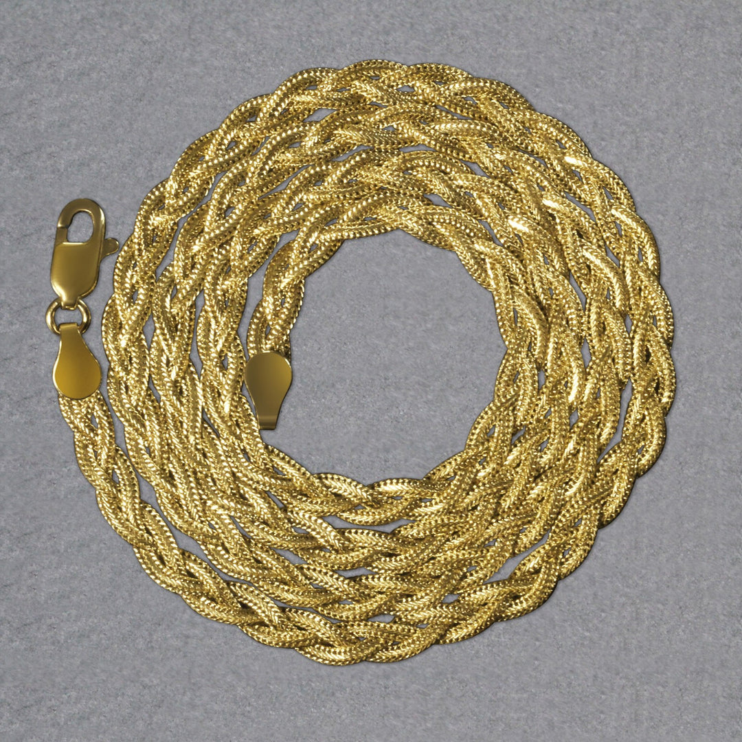 14k Yellow Gold Braided Chain (3.50 mm)