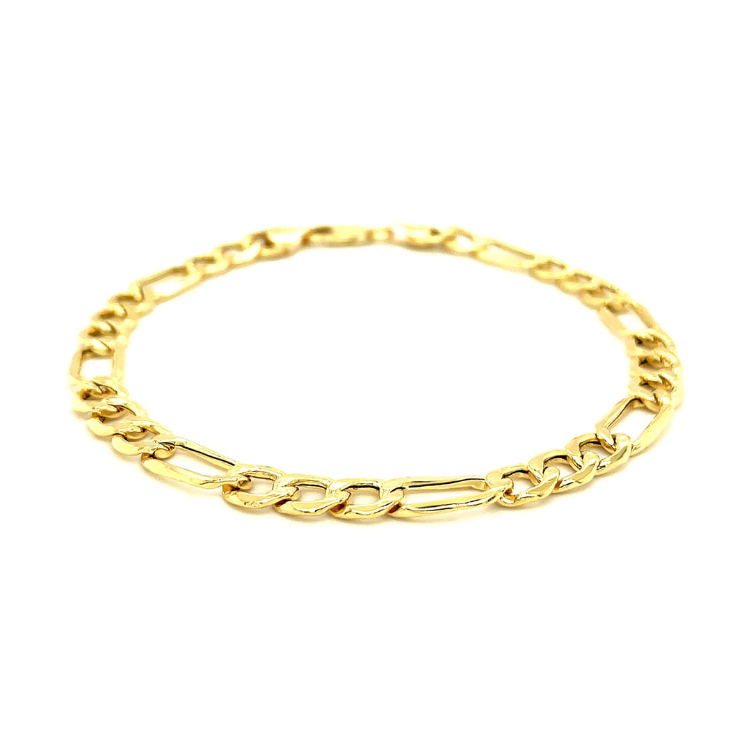 14k Yellow Gold Lite Figaro Bracelet (6.60 mm)