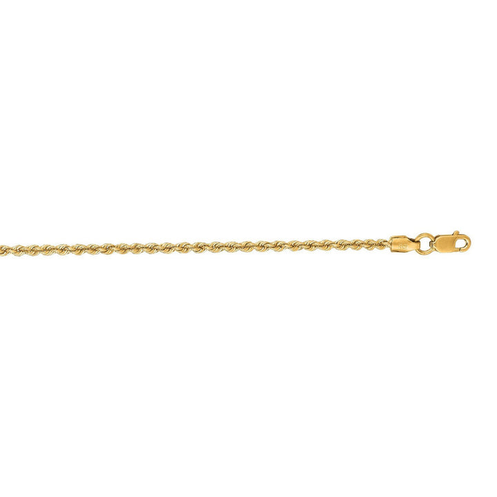 14k Yellow Gold Solid Rope Chain (1.80 mm)