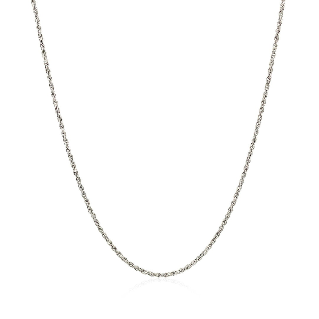 14k White Gold Adjustable Rope Chain (0.95 mm)