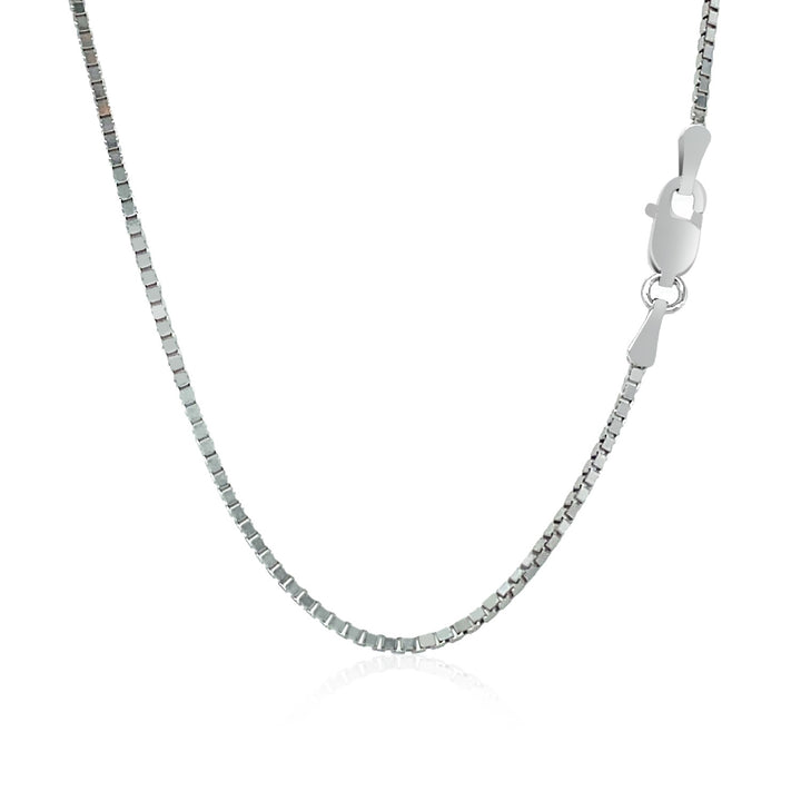 14k White Gold Classic Box Chain (1.10 mm)