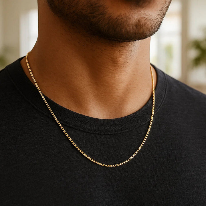 14k Yellow Gold Classic Box Chain (0.75 mm)