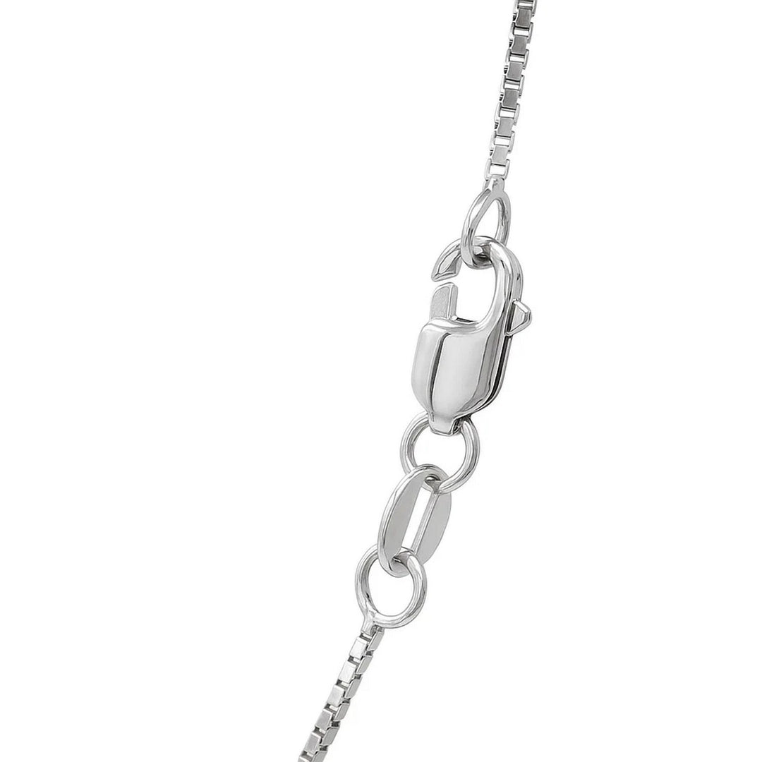 14k White Gold Classic Box Chain (0.85 mm)