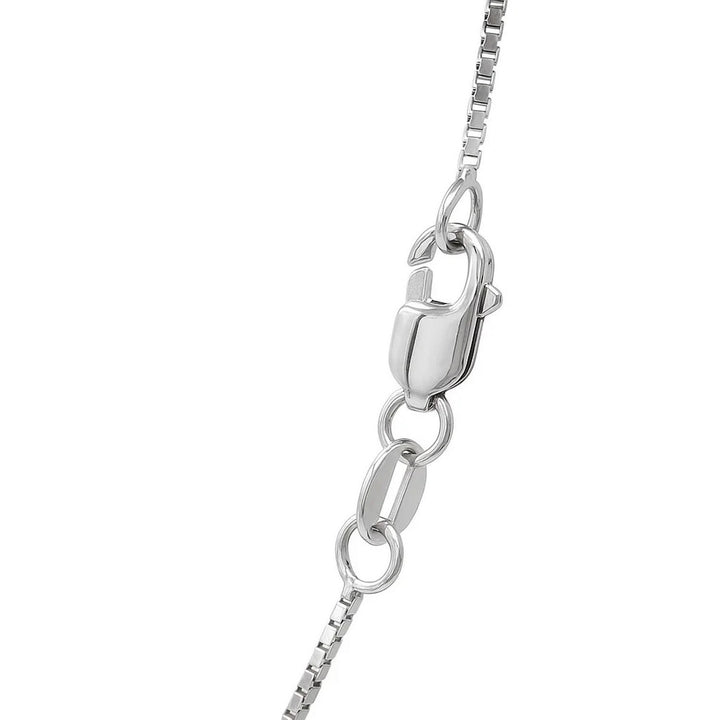 14k White Gold Classic Box Chain (0.85 mm)