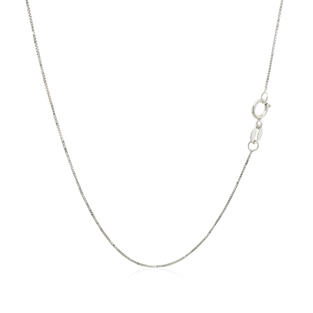 10k White Gold Classic Box Chain (0.45 mm)